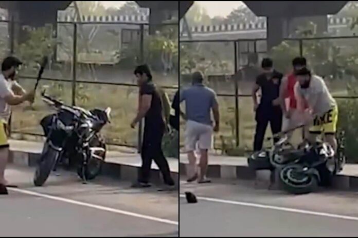 biker-assaulted-with-baseball-bat-by-scorpio-borne-bodybuilders-in-gurugram,-fir-registered-|-video