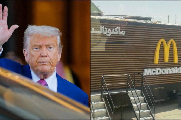 ‘ultimate-sign-of-hospitality’:-saudi-arabia-rolls-out-mobile-mcdonald’s-truck-ahead-of-trump’s-visit