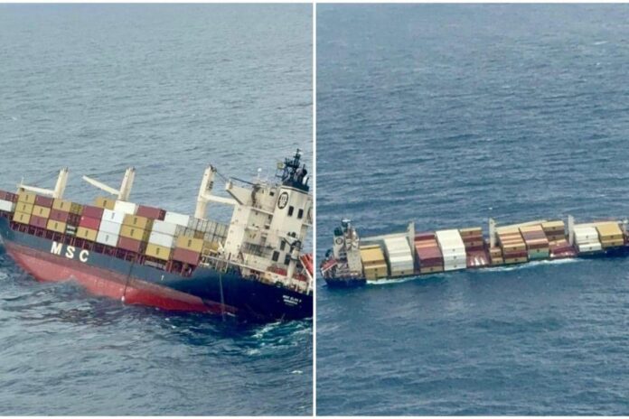 hazardous-cargo-from-ship-falls-into-arabian-sea-off-kerala-coast,-public-urged-to-stay-away