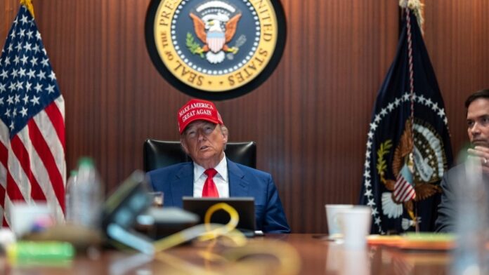 trump-boasts-of-‘monumental-damage’-to-iran’s-nuke-sites,-calls-it-bullseye-strike