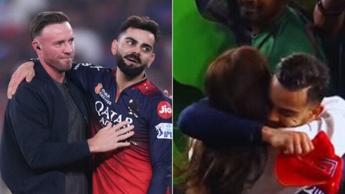 watch:-virat-kohli-hugs-anushka,-ab-de-villiers-after-rcb’s-ipl-2025-triumph