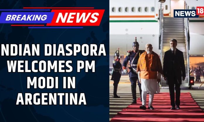 prime-minister-modi-receives-a-warm-welcome-from-the-indian-diaspora-in-argentina-|-news18