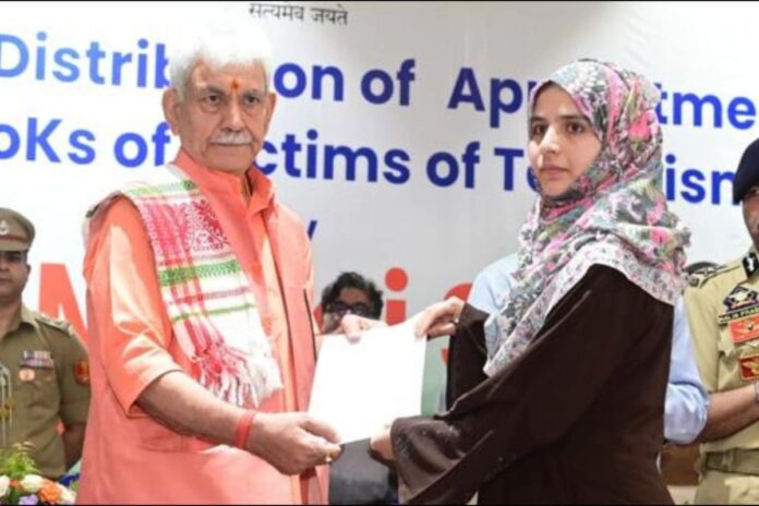 ‘pakistan-supporters-got-jobs-but…’:-j&k-lg-distributes-job-letters-to-kin-of-terror-victims