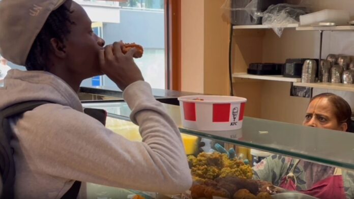 viral-video:-man-eats-chicken-inside-iskcon-restaurant-in-london,-sparks-outrage