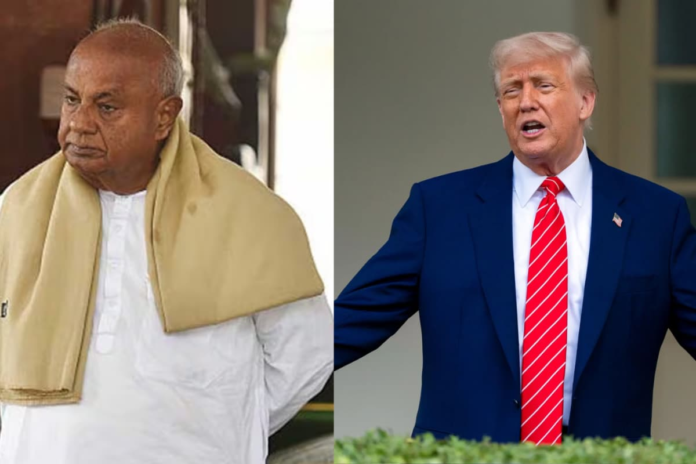‘volatile…’:-ex-pm-deve-gowda-slams-opposition-for-endorsing-trump’s-‘dead-economy’-remark