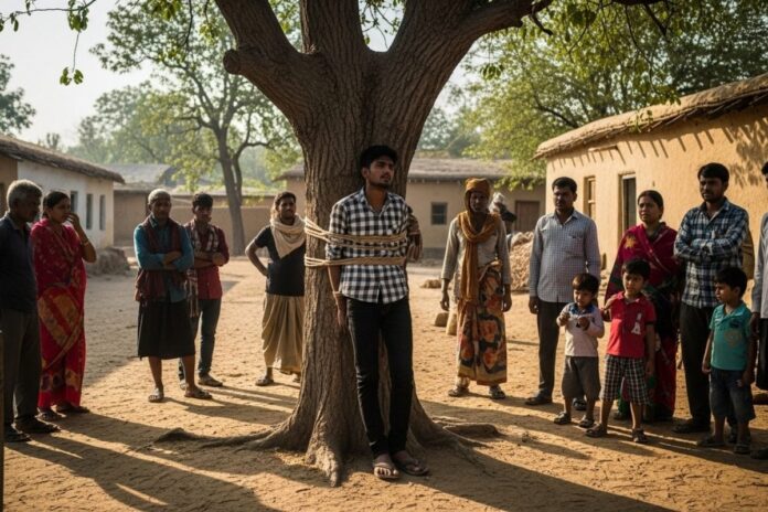 odisha-man-tied-to-tree,-beaten,-left-overnight-by-in-laws-over-domestic-dispute