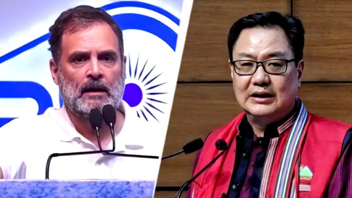 even-rahul-gandhi’s-colleagues-fear-his-rubbish-talk-may-haunt-congress:-rijiju