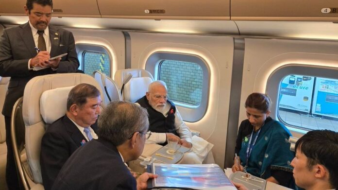 pm-modi-meets-governors-in-tokyo,-rides-bullet-train-with-japanese-pm-ishiba