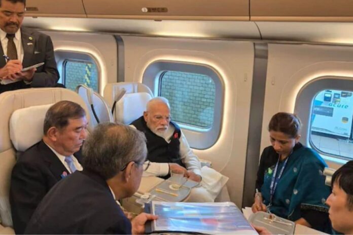 tokyo-to-sendai:-pm-modi-rides-high-speed-bullet-train-with-japanese-leader-ishiba-|-watch