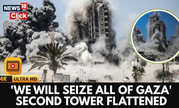 idf-destroys-second-high-rise-in-gaza,-vows-‘we-will-seize-all-of-gaza’-|-netanyahu-|-hamas-|-4k
